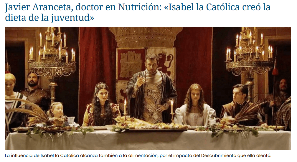 Isabel la Católica, dieta y juventud