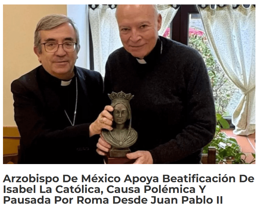 VC Noticias sobre la causa de Isabel la Católica