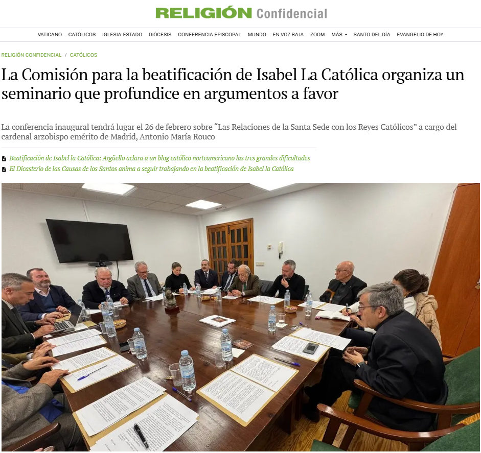 Seminario sobre los argumentos a favor de la beatificación de Isabel la Católica