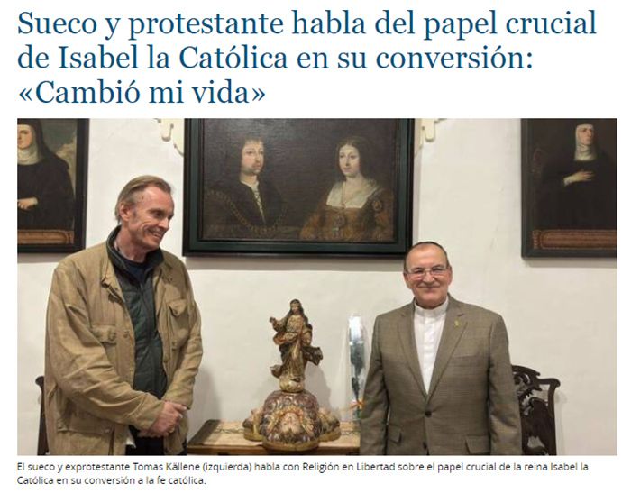 Un sueco protestante relata el papel crucial de la Reina Isabel en su conversión