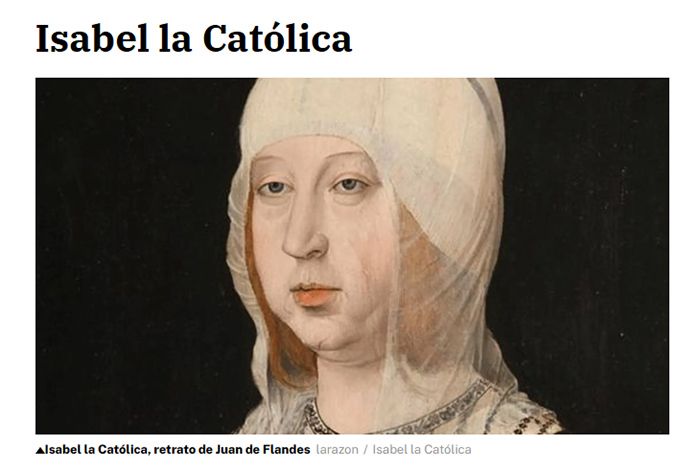 Artículo histórico sobre Isabel la Católica en La Razón